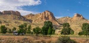 Campsite view at Buffalo Bill State Park